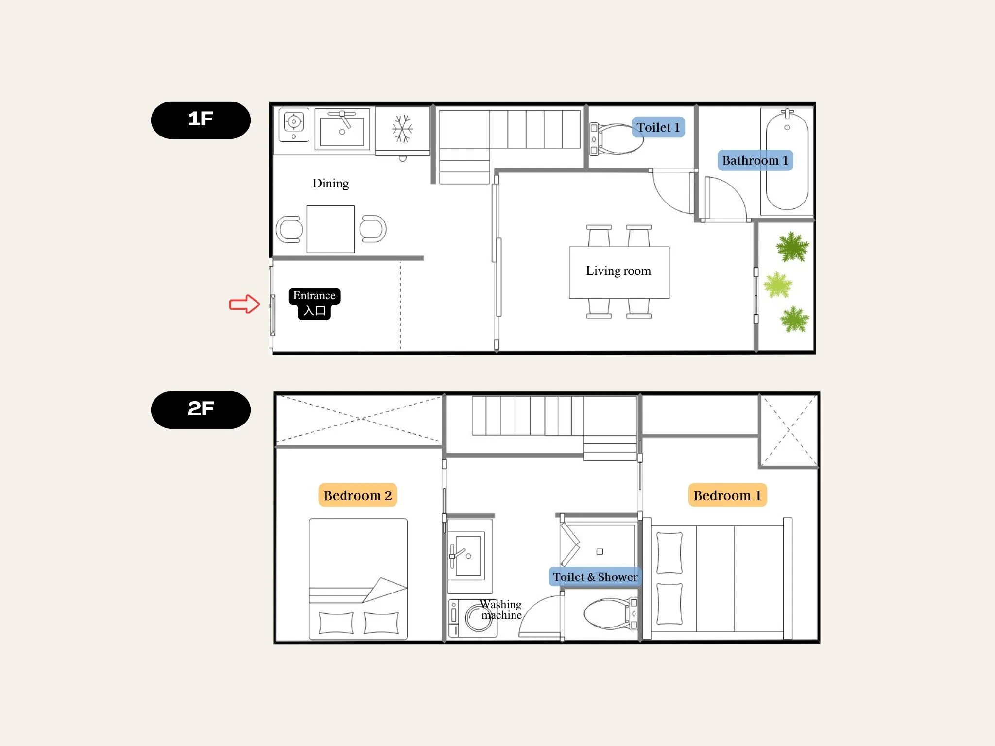Shirakabanoyado DOUNIWA — Floor plan